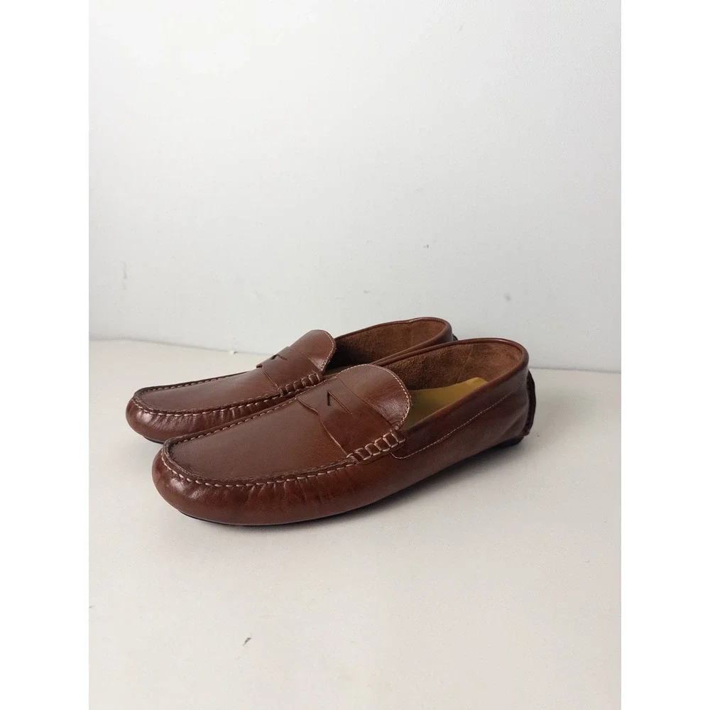 Cole Haan Howland Penny Loafers Mens 13 M Brown Leather Driving Moc Slip On